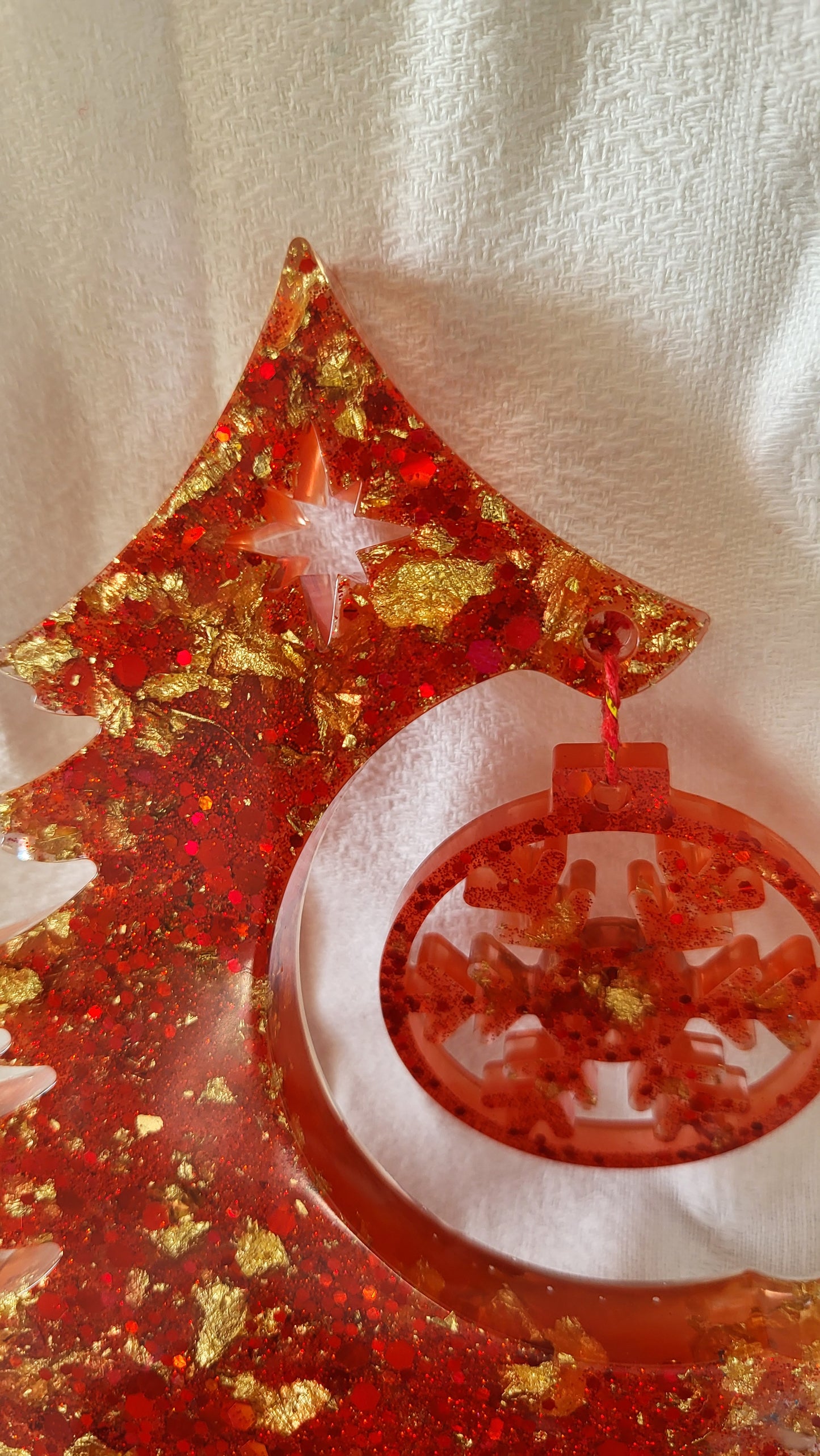 🎄 Sapin de Noël décoratif en résine époxy