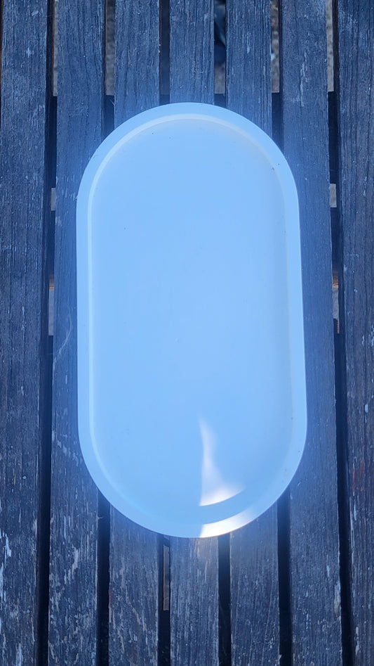 🌼 Petit plateau ovale en jesmonite