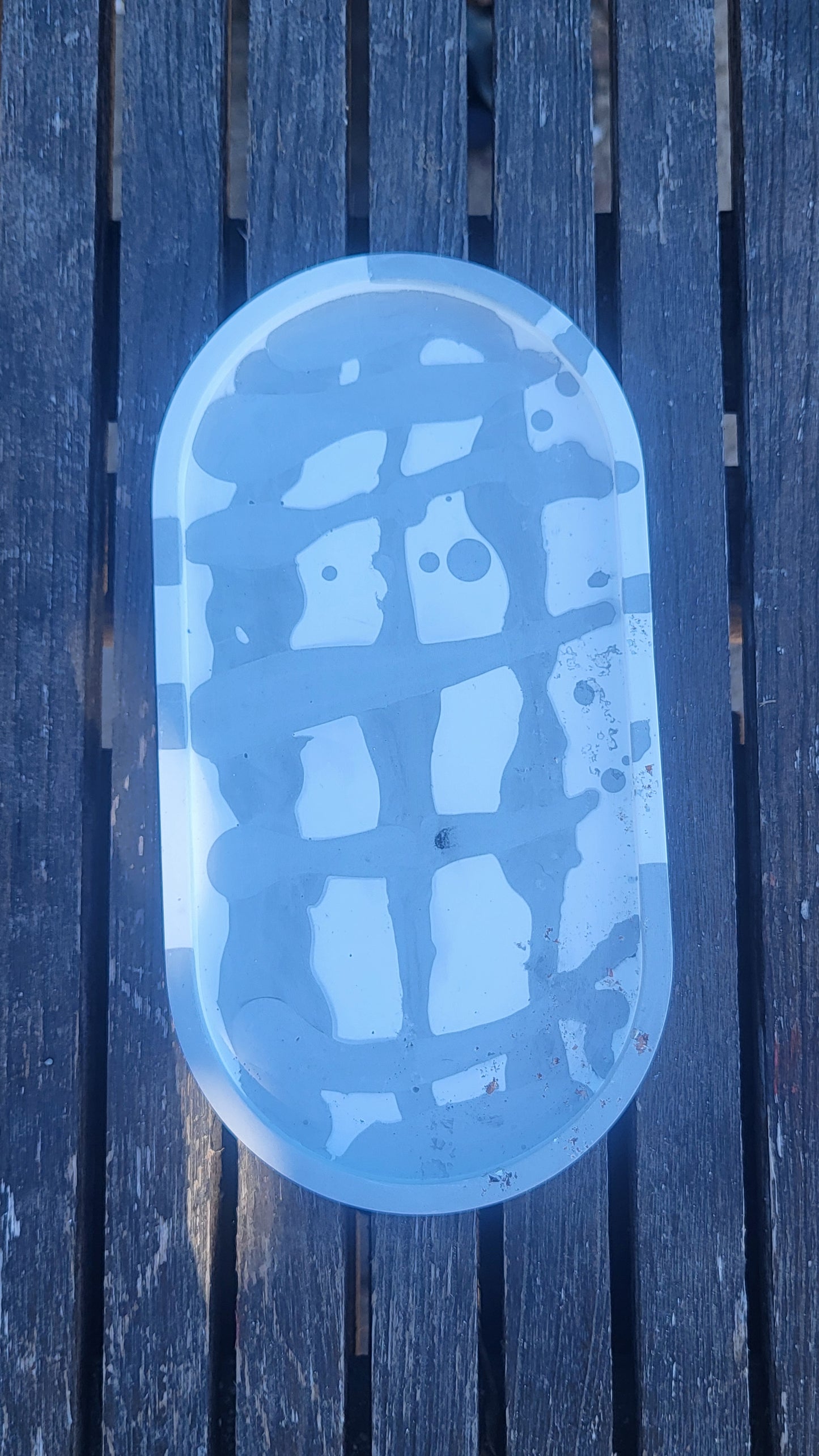 🌼 Petit plateau ovale en jesmonite